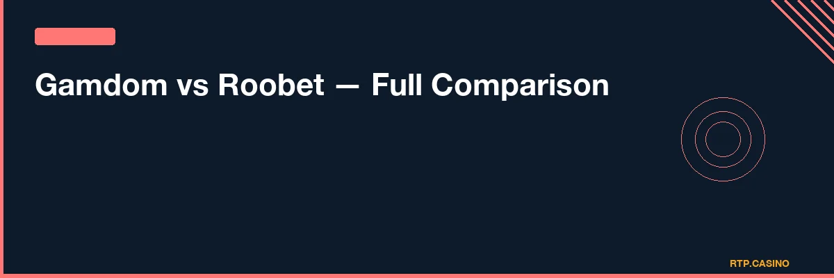 Gamdom vs Roobet — Full Comparison