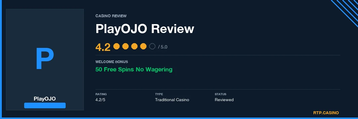 PlayOJO Casino Review 2026