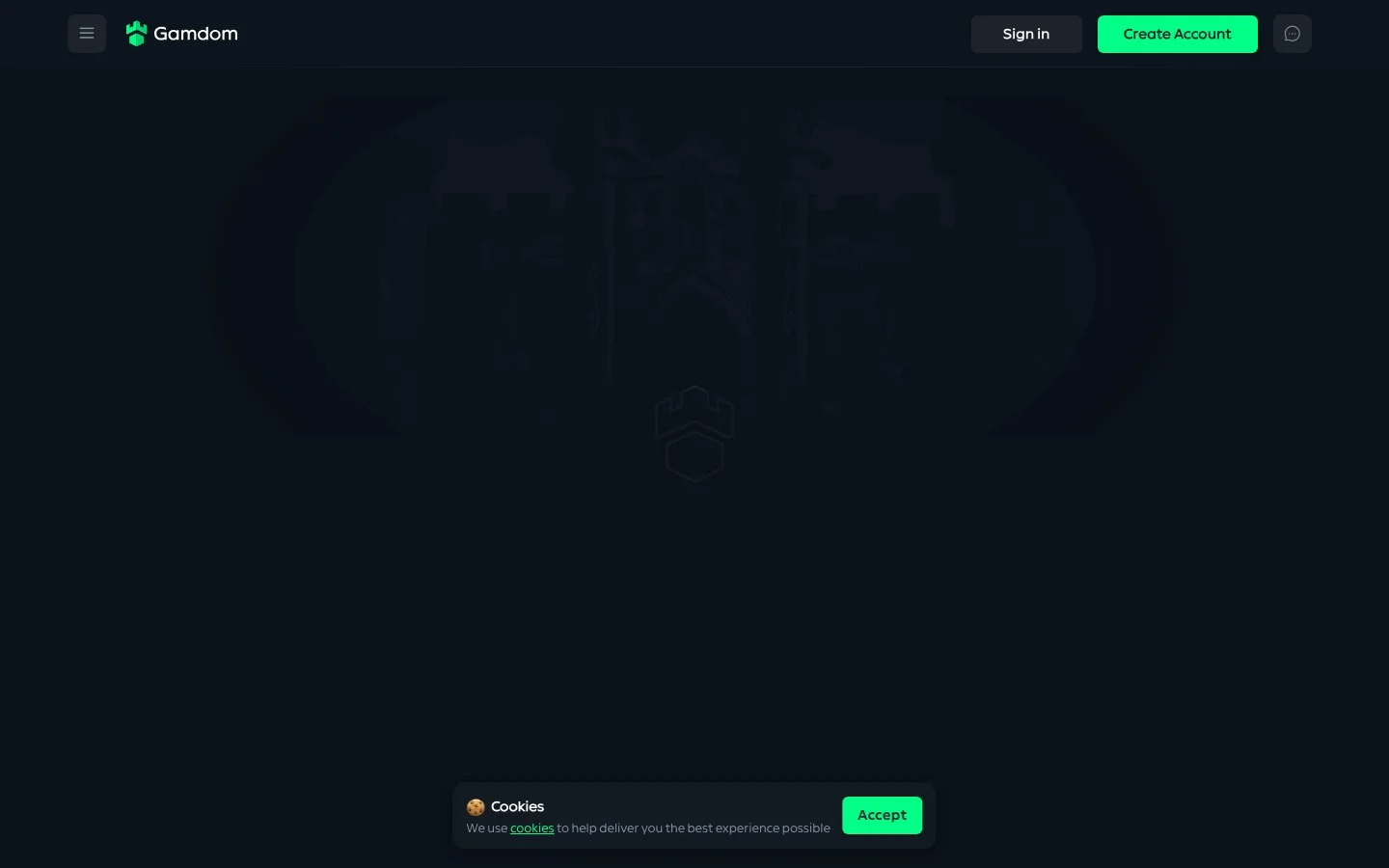 Gamdom casino lobby showing games and bonus offers